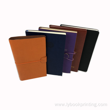 Customized Pu leather cover workbook notebook printing